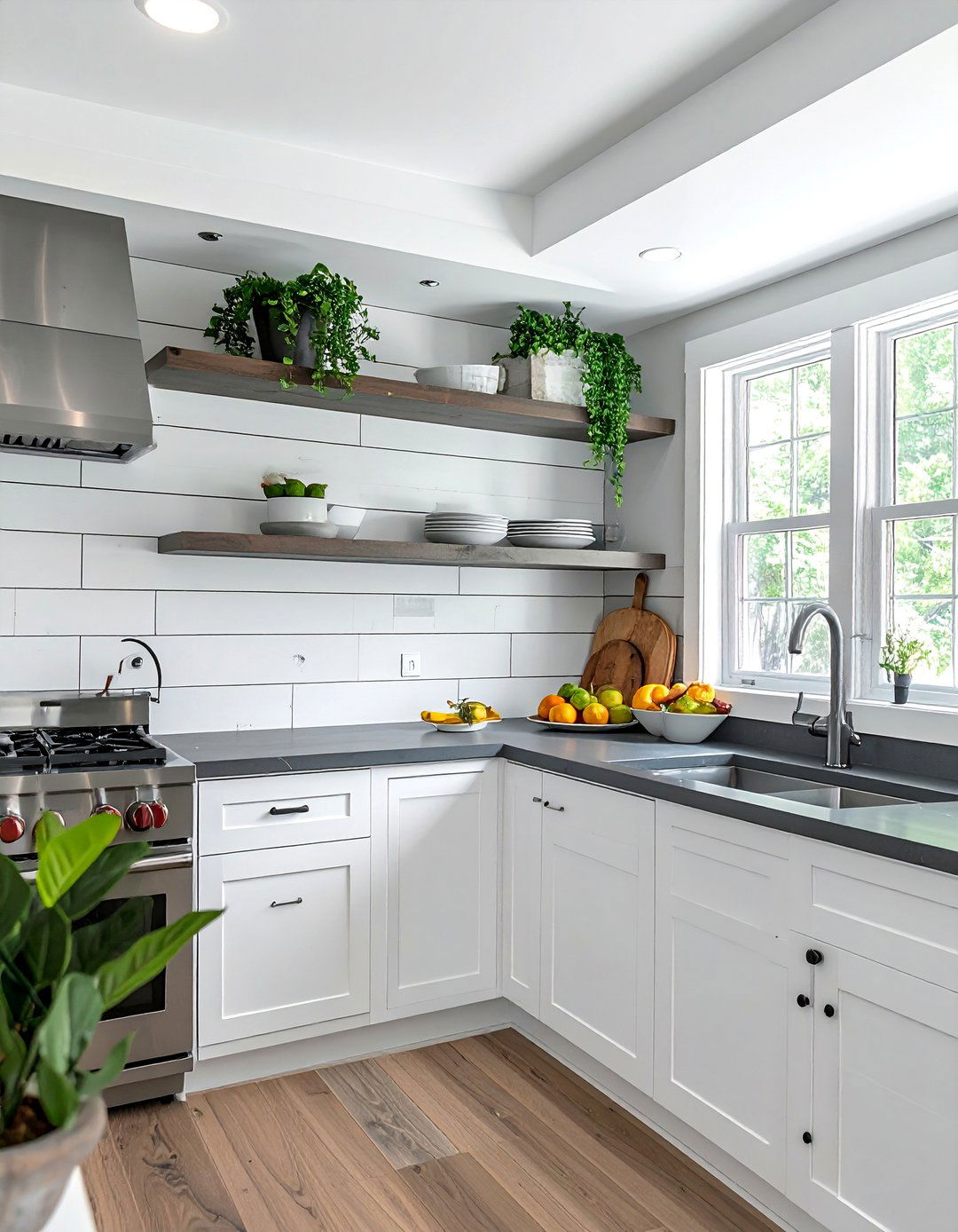 Faux Shiplap Backsplash Using Plywood - 30 Shiplap Backsplash Ideas for Your Kitchen Makeover