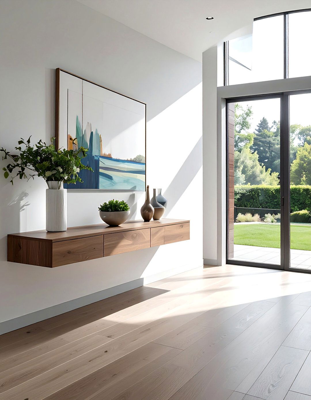 Floating Console Design - 50 Foyer Decor Ideas to Make a Grand First Impression