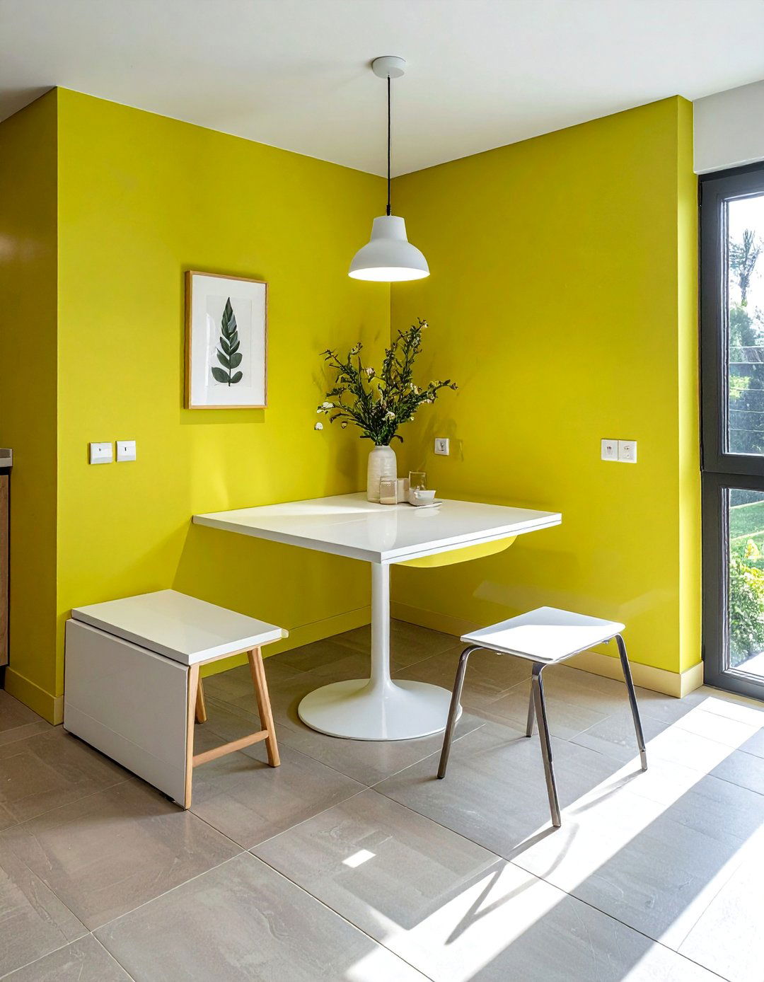 Floating Corner Table Solution - 25 Corner Breakfast Nook Ideas for a Charming Dining Spot