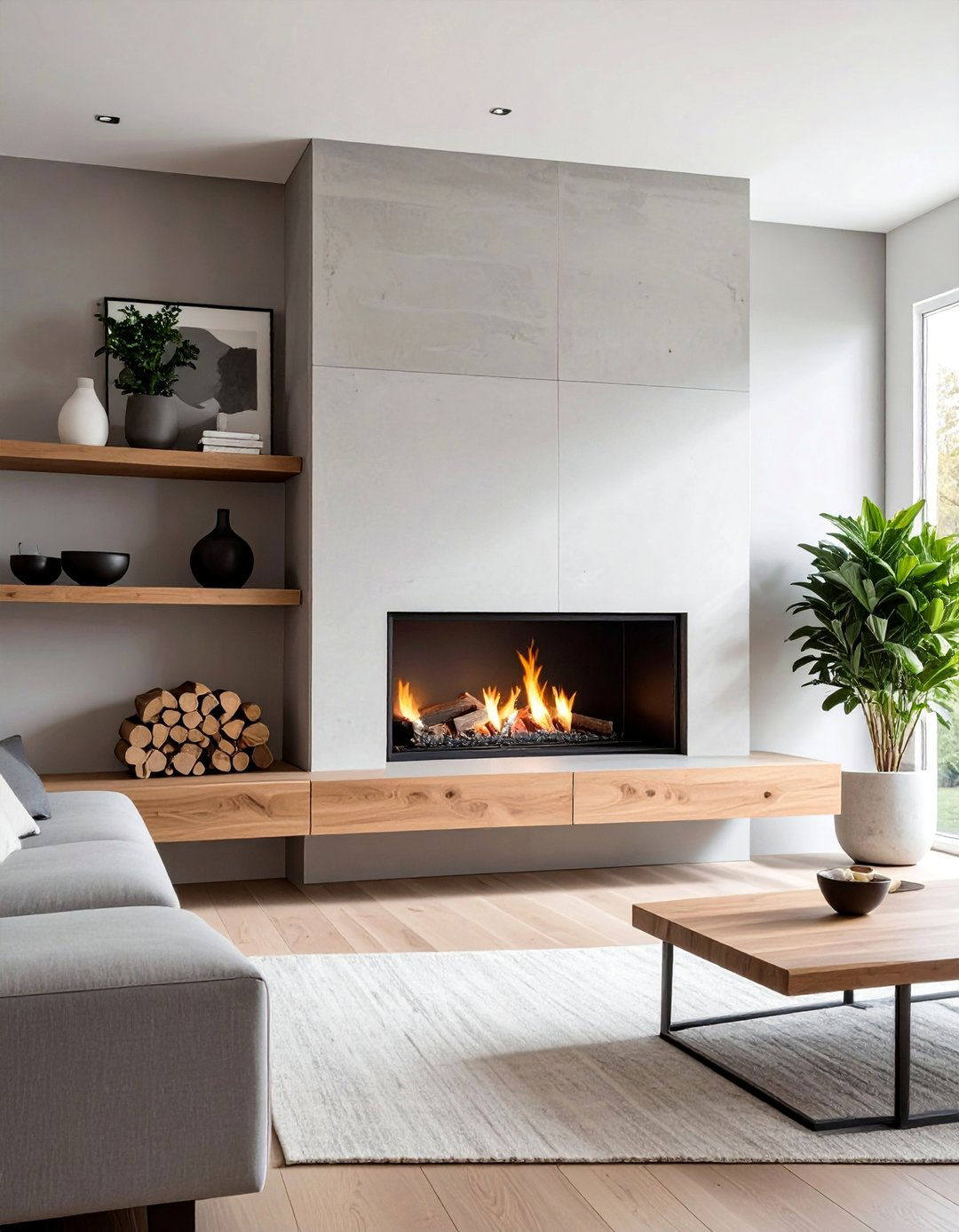 Floating Mantel Installations - 40 Modern Fireplace Ideas to Warm Up Your Home