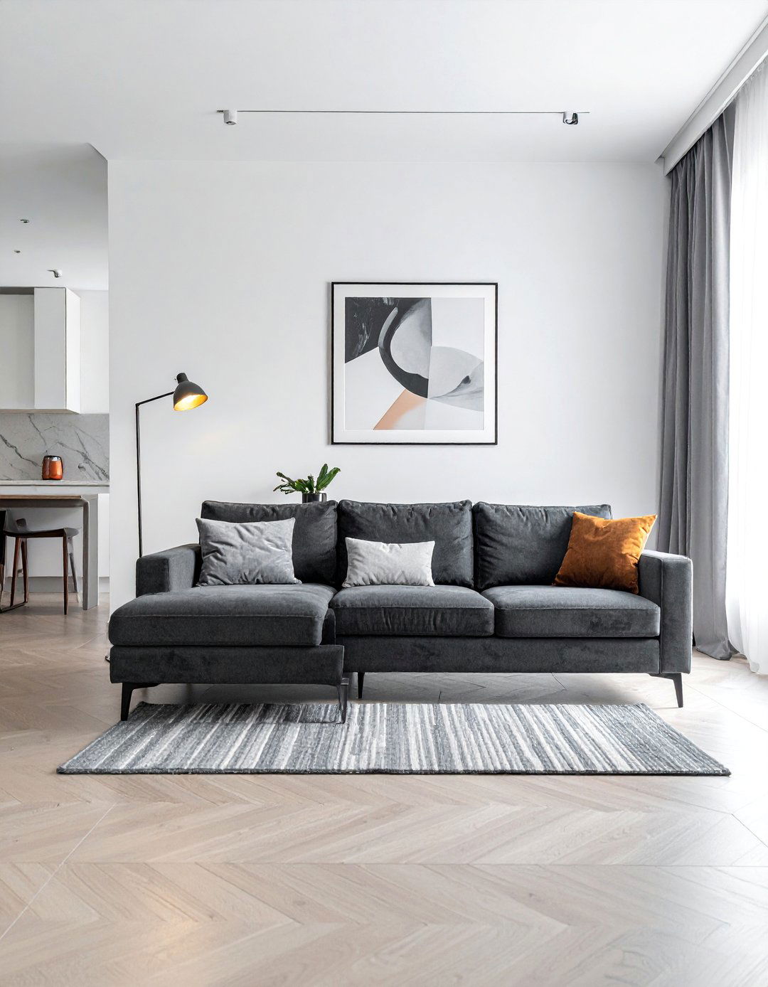 Floating Sectional Room Divider - 30 Small Living Room Sectional Layout Ideas