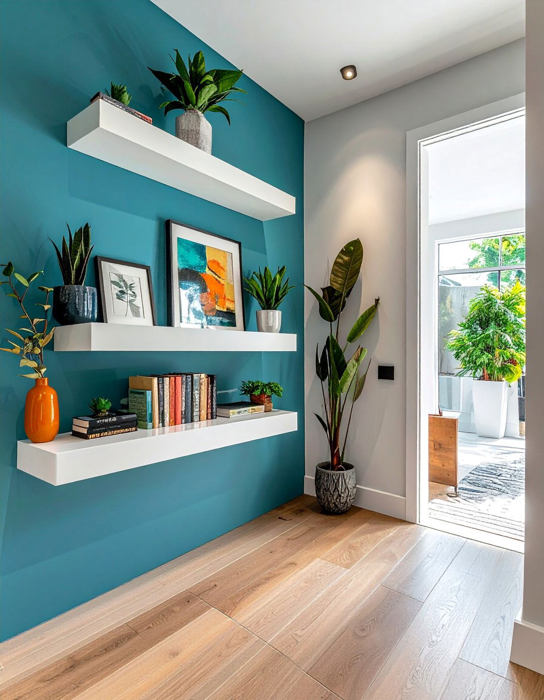 Floating Shelf Display - 50 Foyer Decor Ideas to Make a Grand First Impression