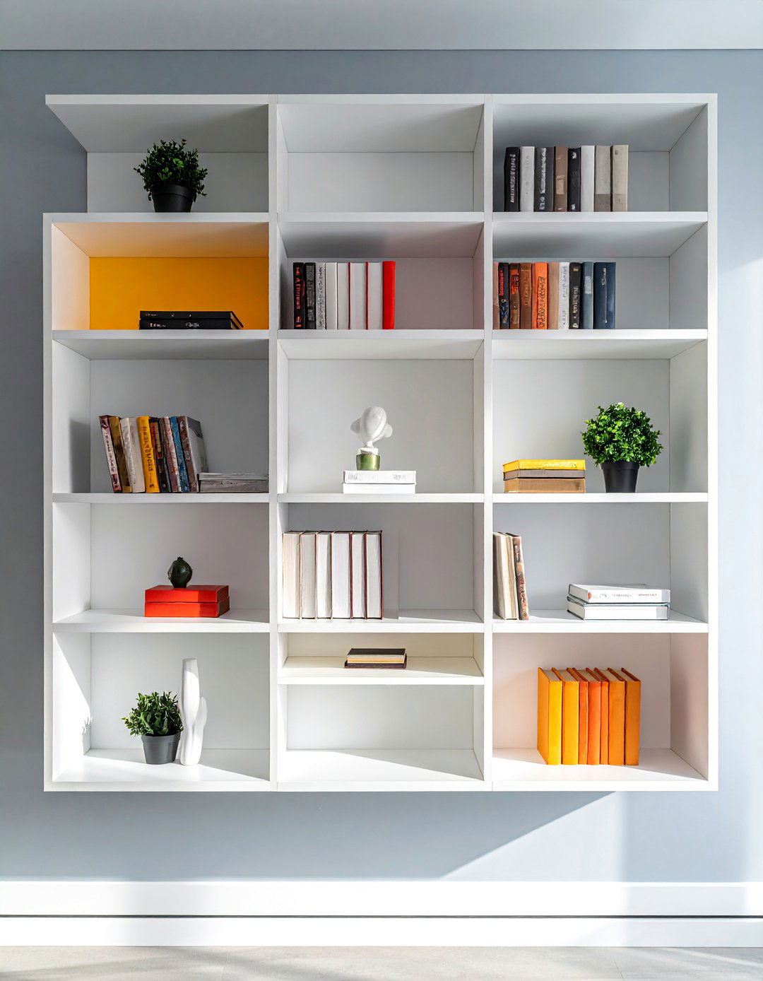 Floating Shelf Networks - 20 Office Storage Ideas to Maximize Your Workspace