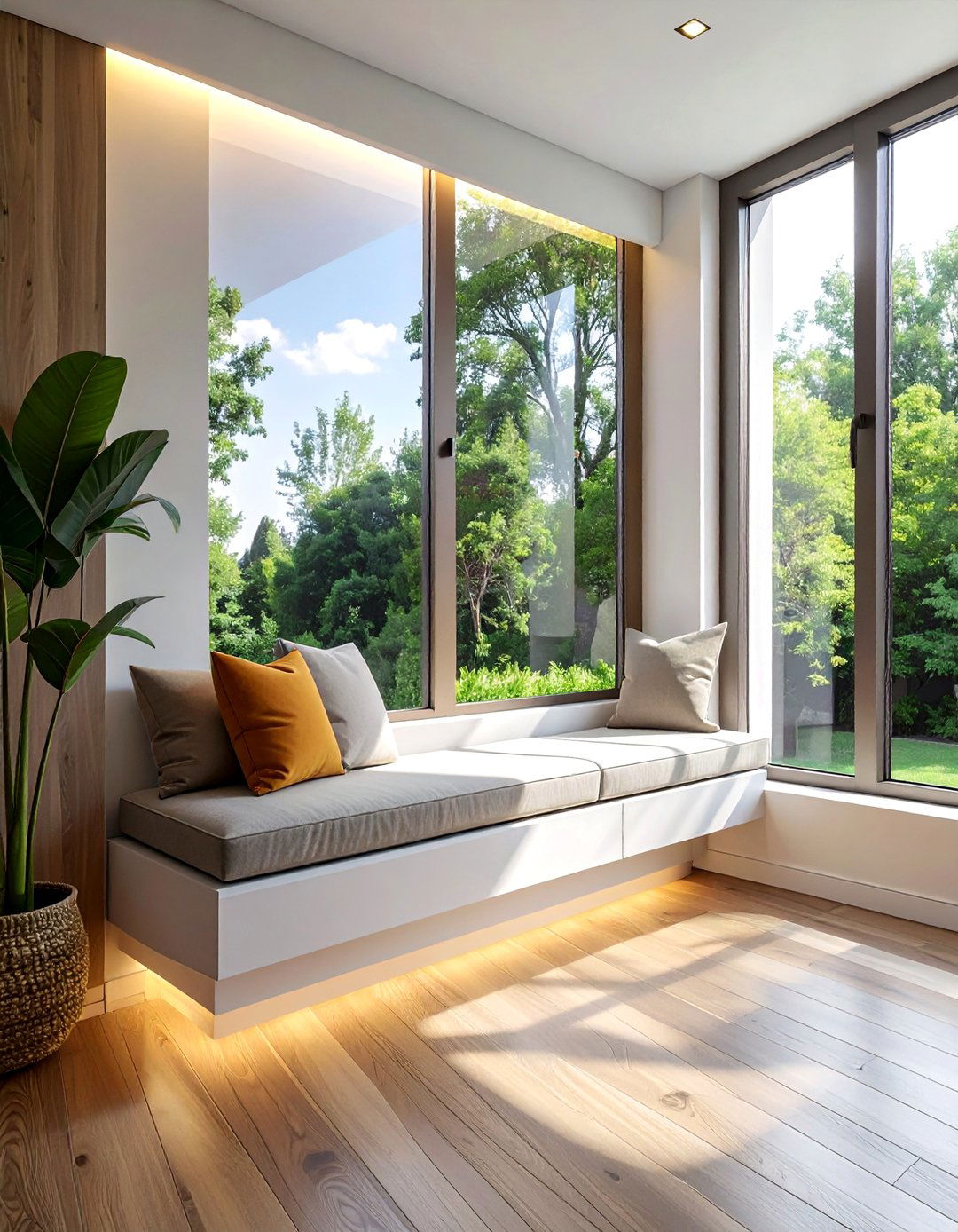 Floating Window Bench - 40 Window Seat Ideas for a Cozy and Functional Space