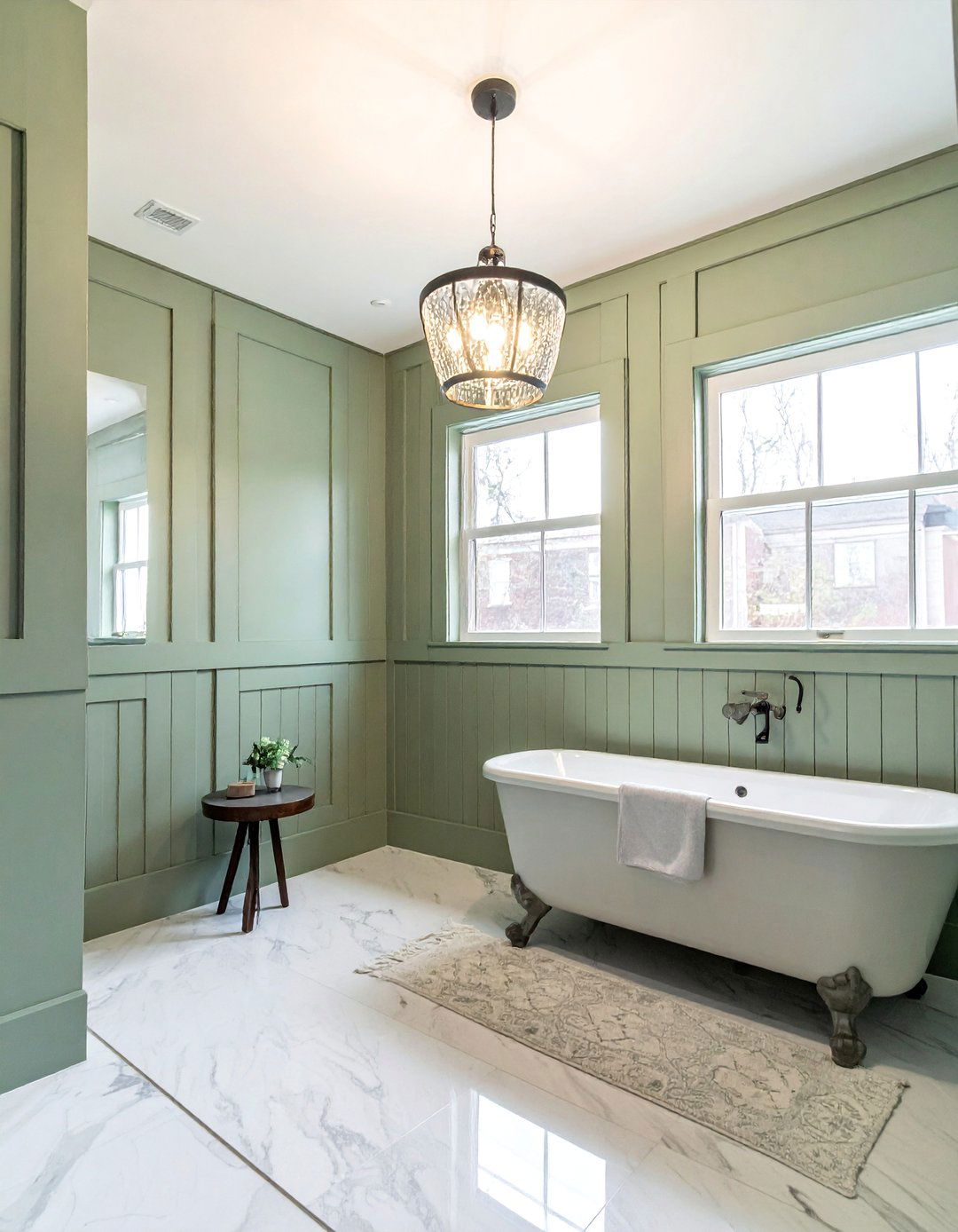 Floor to Ceiling Powder Room Wainscoting - 25 Powder Room Wainscoting Ideas for a Stylish Bathroom