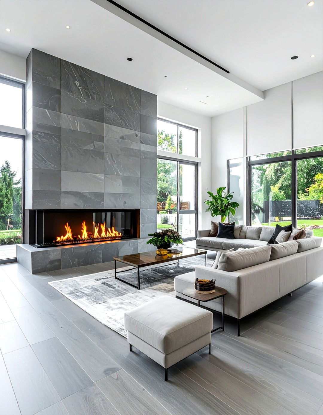 Floor to Ceiling Tile Corner Fireplace - 25 Corner Fireplace Ideas to Cozy Up Your Living Space