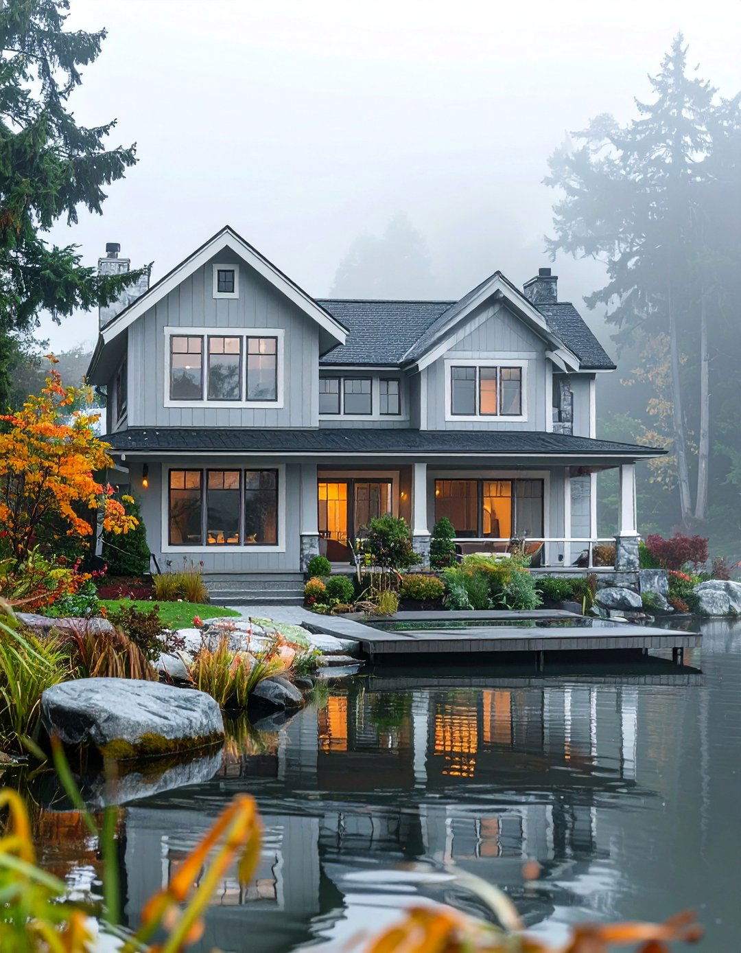 Foggy Gray for a Soft Ethereal Look - 40 Gray Exterior House Paint Ideas for Modern Homes