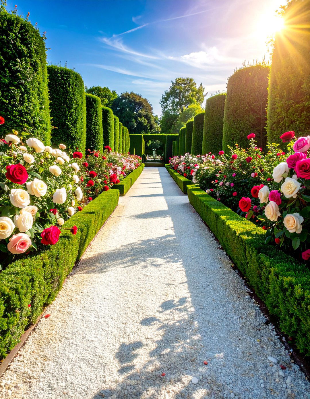 Formal Symmetrical Garden Path - 30 Garden Path Ideas to Enhance Your Outdoor Space