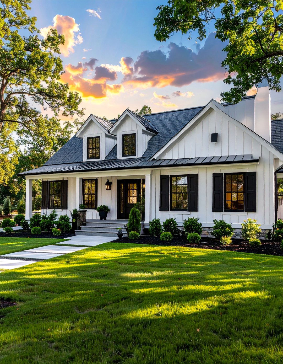 Frame Windows with Decorative Shutters on Your Ranch Home - 40 Curb Appeal Inspiration Ideas for Ranch Homes