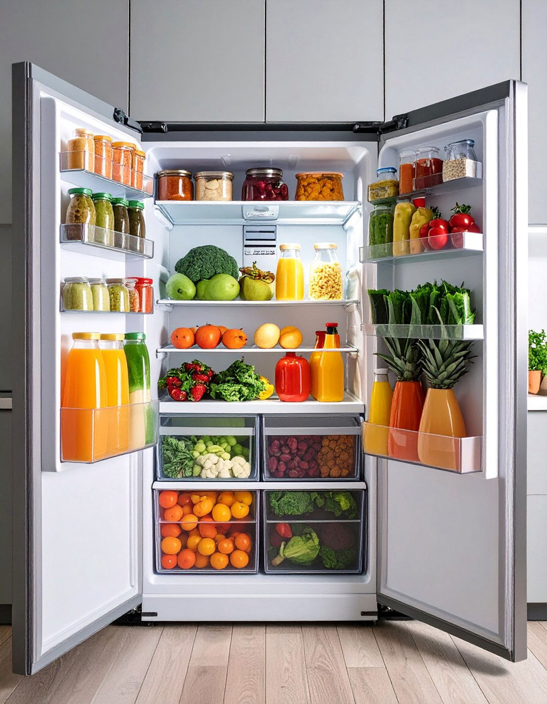 Freezer Door Integration - 20 Refrigerator Organization Ideas for a Tidy Kitchen