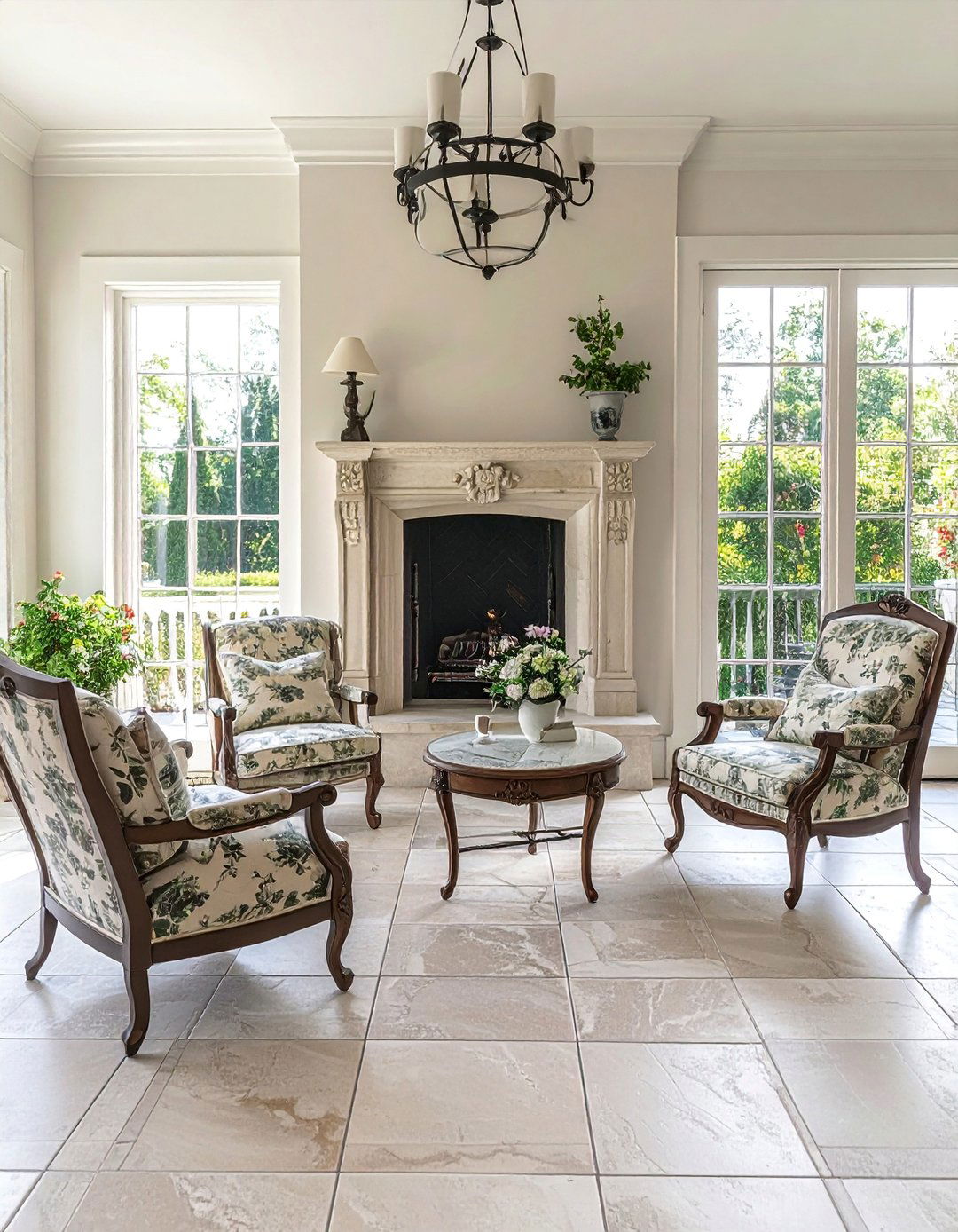 French Country Conservatory - 35 Three Season Porch Ideas for Year-Round Comfort