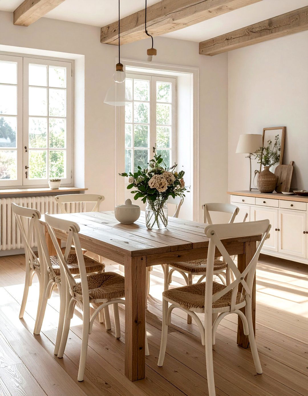 French Country Dining Room Featuring Ladder Back Chairs - 40 French Country Dining Room Ideas for Elegant Entertaining