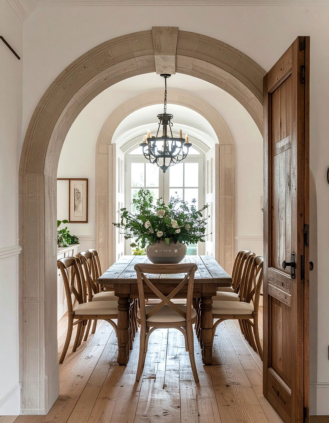 French Country Dining Room with Arched Windows or Doorways - 40 French Country Dining Room Ideas for Elegant Entertaining
