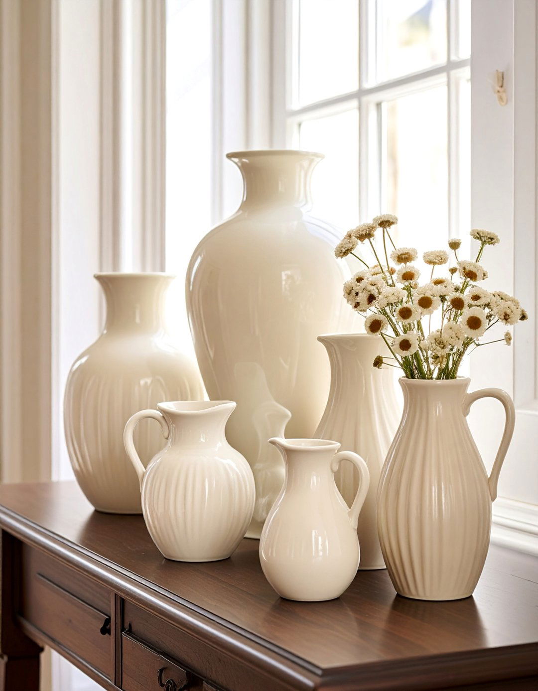 French Country Dining Room with Ceramic Pitchers and Vases - 40 French Country Dining Room Ideas for Elegant Entertaining
