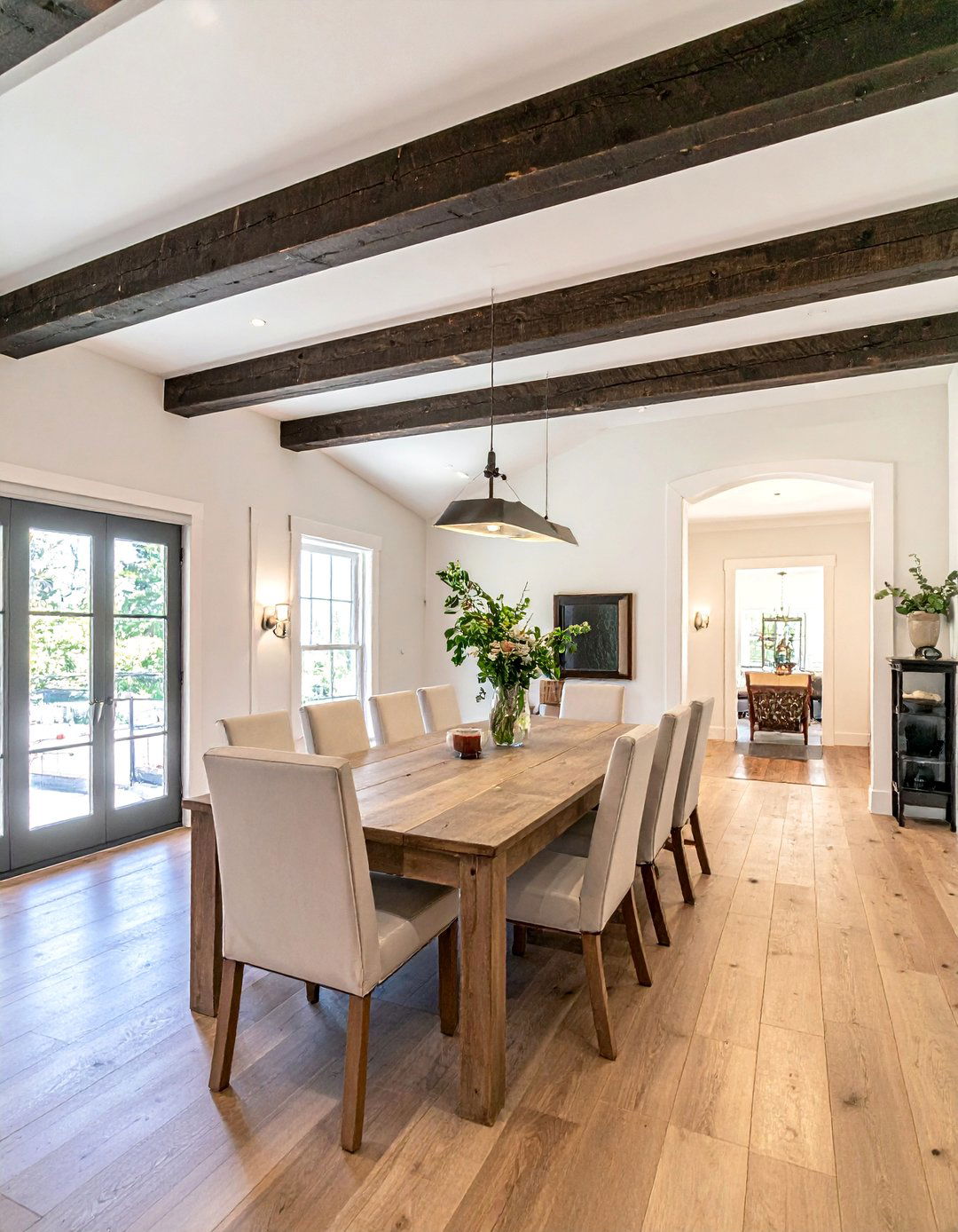 French Country Dining Room with Exposed Ceiling Beams - 40 French Country Dining Room Ideas for Elegant Entertaining