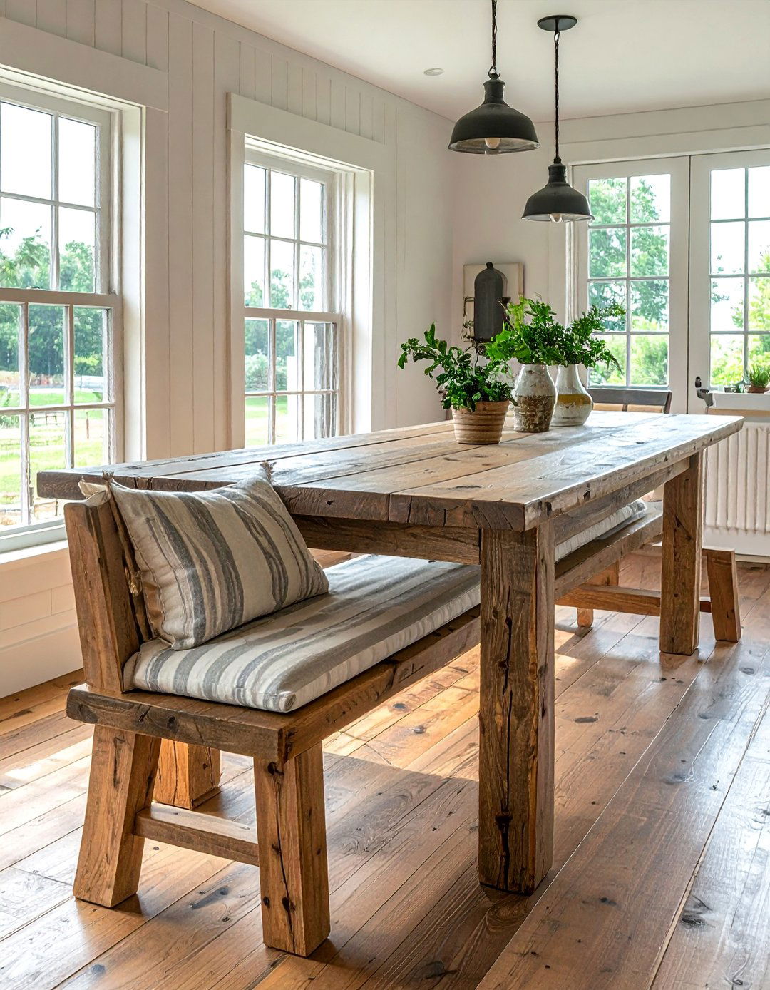 French Country Dining Room with a Bench for Seating - 40 French Country Dining Room Ideas for Elegant Entertaining