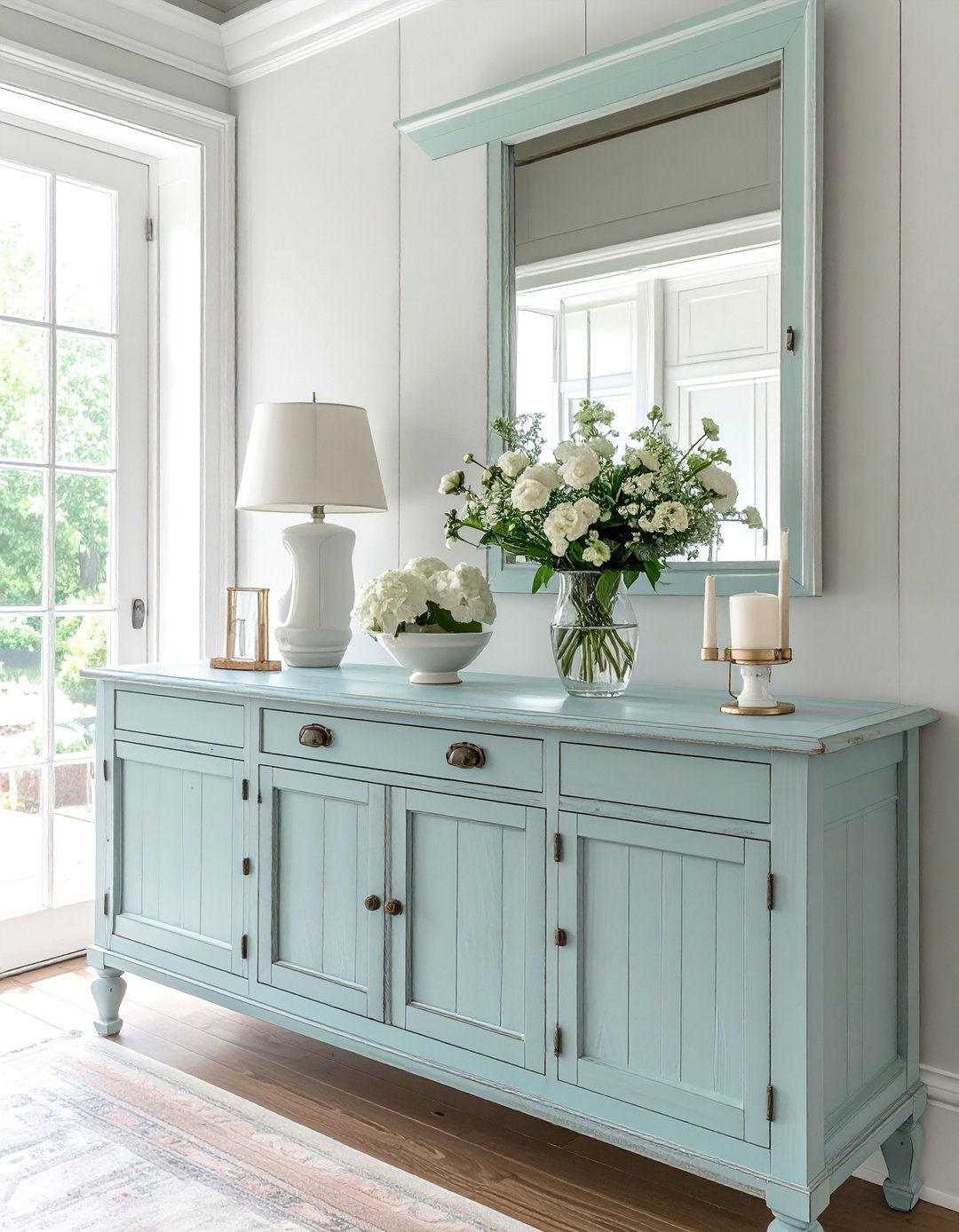French Country Dining Room with a Chalk Painted Buffet - 40 French Country Dining Room Ideas for Elegant Entertaining