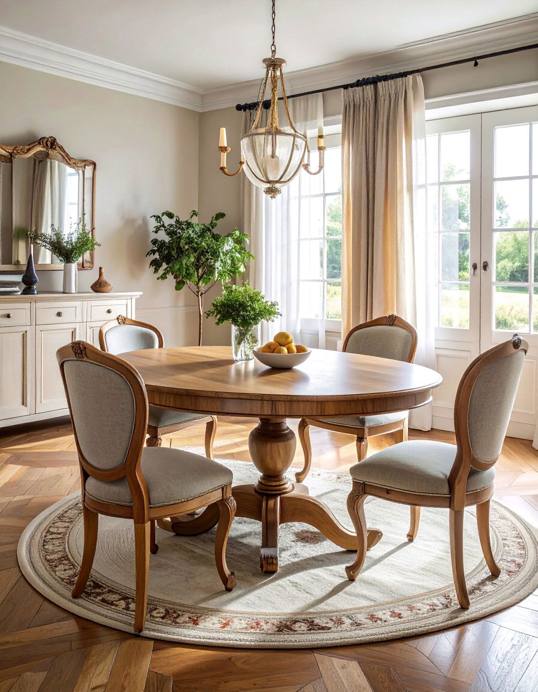 French Country Dining Room with a Graceful Cabriole Leg Table - 40 French Country Dining Room Ideas for Elegant Entertaining