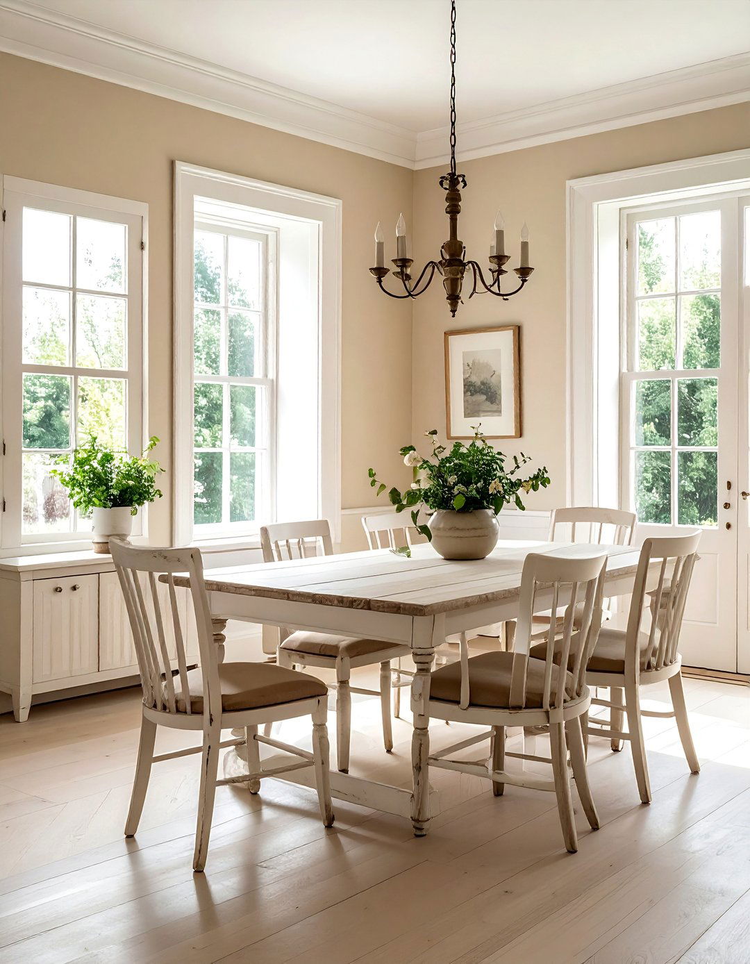 French Country Dining Room with a Neutral Color Palette - 40 French Country Dining Room Ideas for Elegant Entertaining