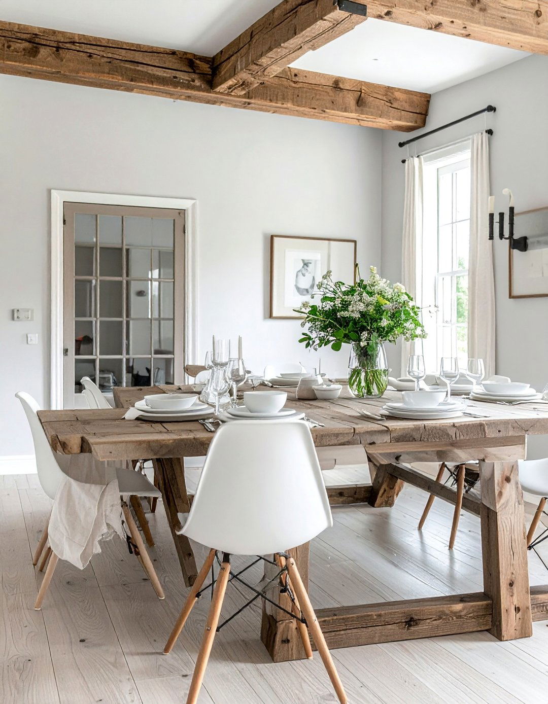 French Country Dining Room with a Trestle Table - 40 French Country Dining Room Ideas for Elegant Entertaining