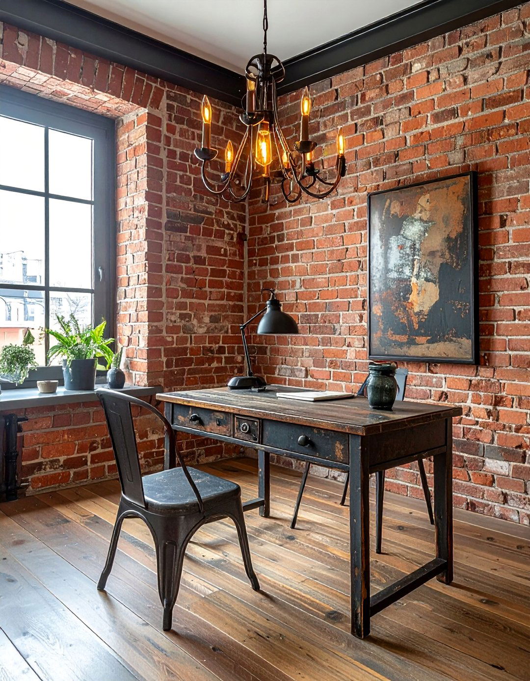 French Country and Industrial Eclectic Home Office - 25 Eclectic Home Office Ideas for Creative Workspaces