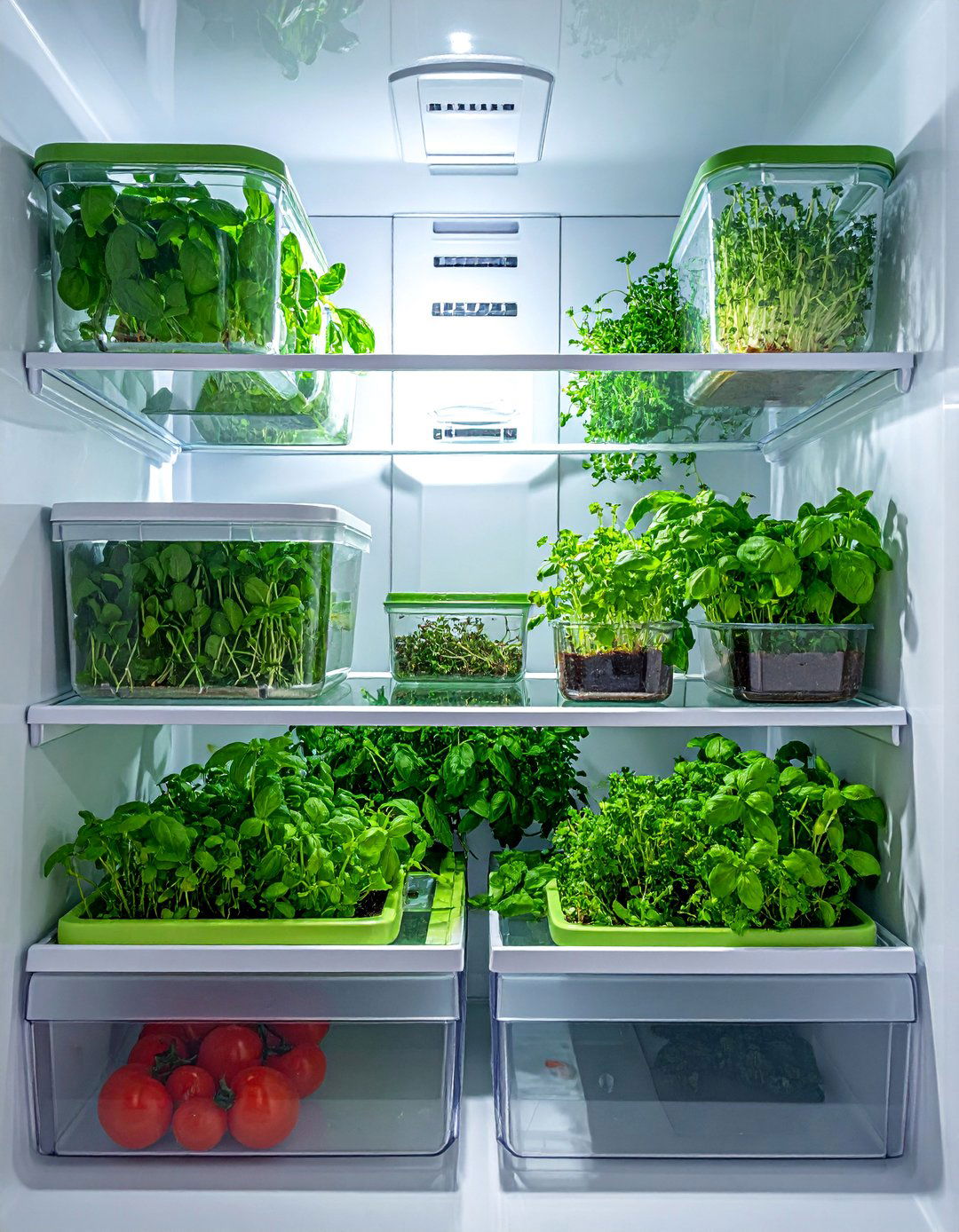 Fresh Herb Preservation - 20 Refrigerator Organization Ideas for a Tidy Kitchen