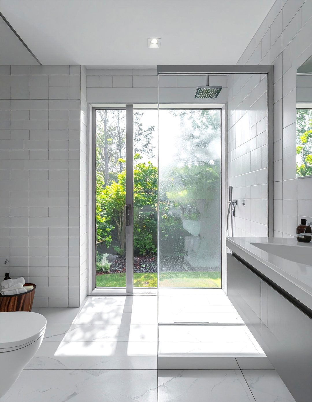 Frosted Glass Picture Windows - 30 Shower Window Ideas to Brighten Up Your Bathroom