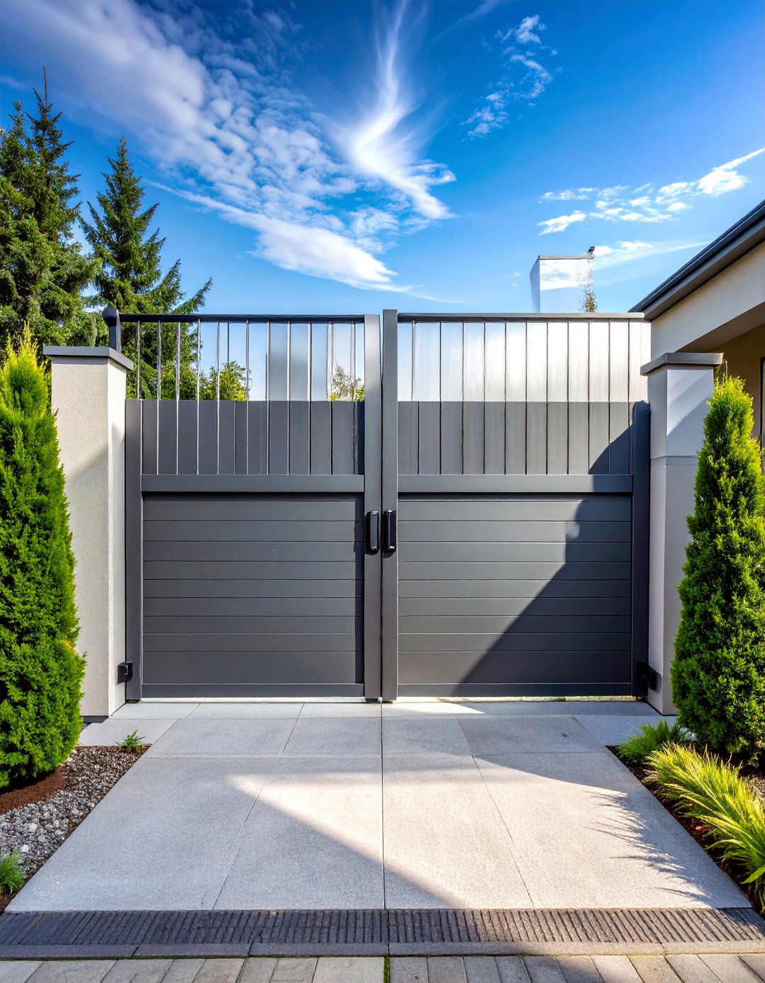 Full Privacy Sheet Metal Garden Gate - 25 Metal Garden Gate Ideas for a Stylish Entrance