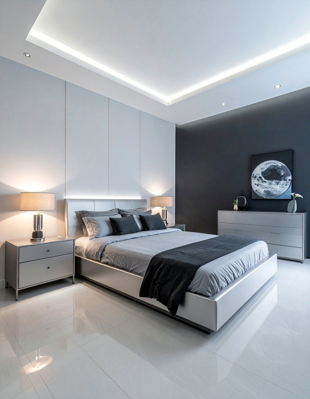 Futuristic Metallic Silver Furniture - 20 Space-themed Room Ideas for a Cosmic Bedroom