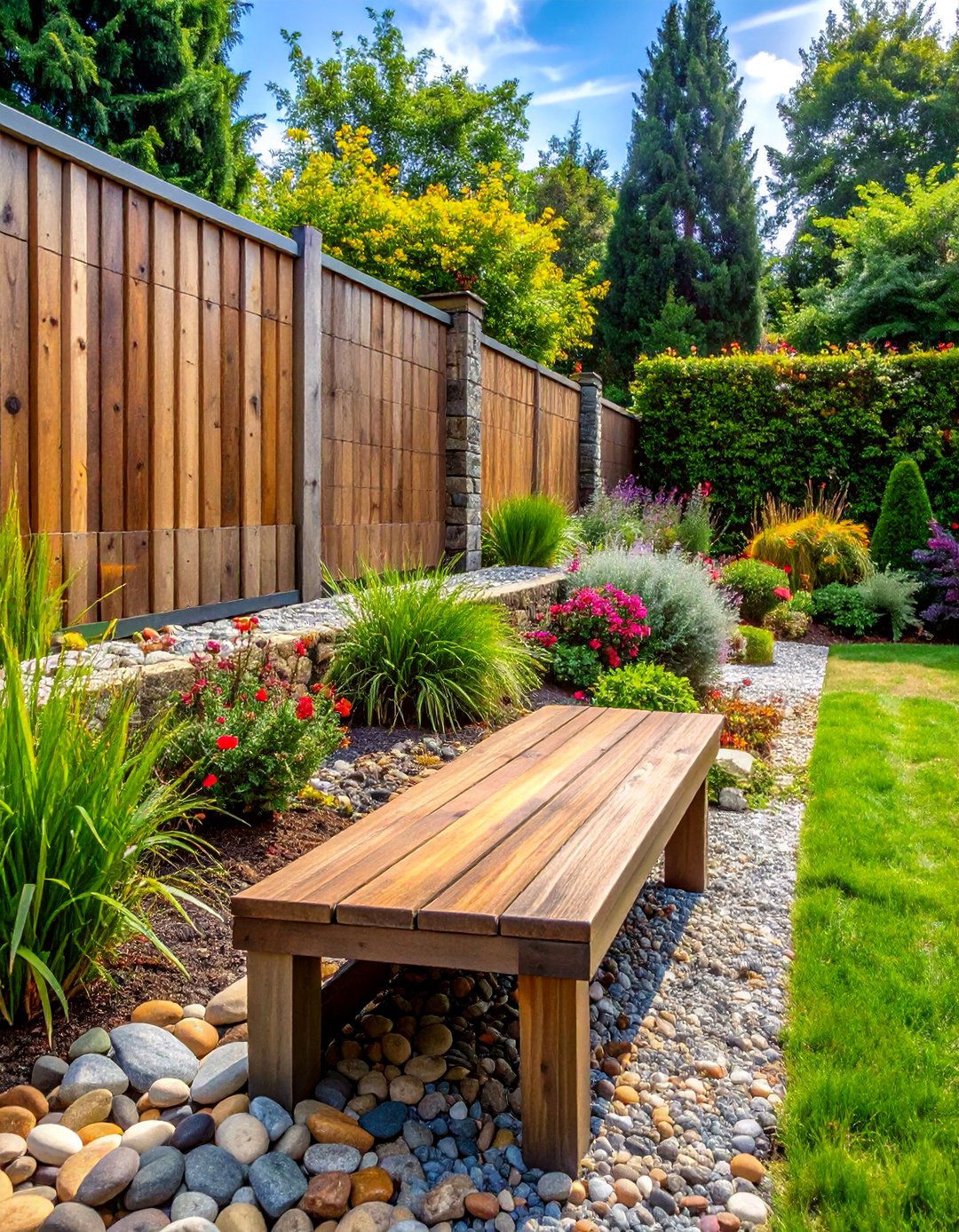 Gabion Wall Fence - 25 Decorative Fence Ideas to Enhance Your Outdoor Space