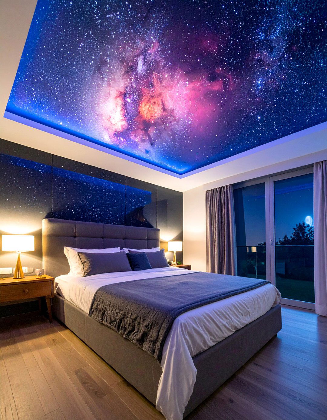 Galaxy Projector Starry Ceiling - 20 Space-themed Room Ideas for a Cosmic Bedroom
