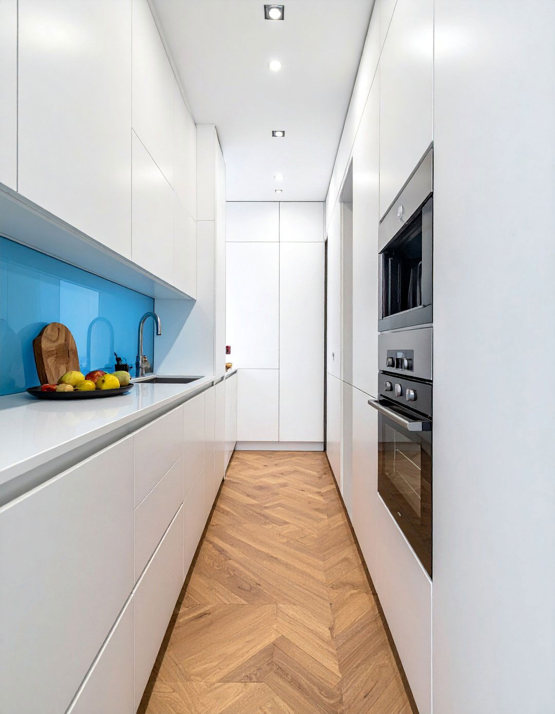 Galley Kitchen with Floor to Ceiling Cabinetry - 40 Galley Kitchen Ideas to Maximize Your Space