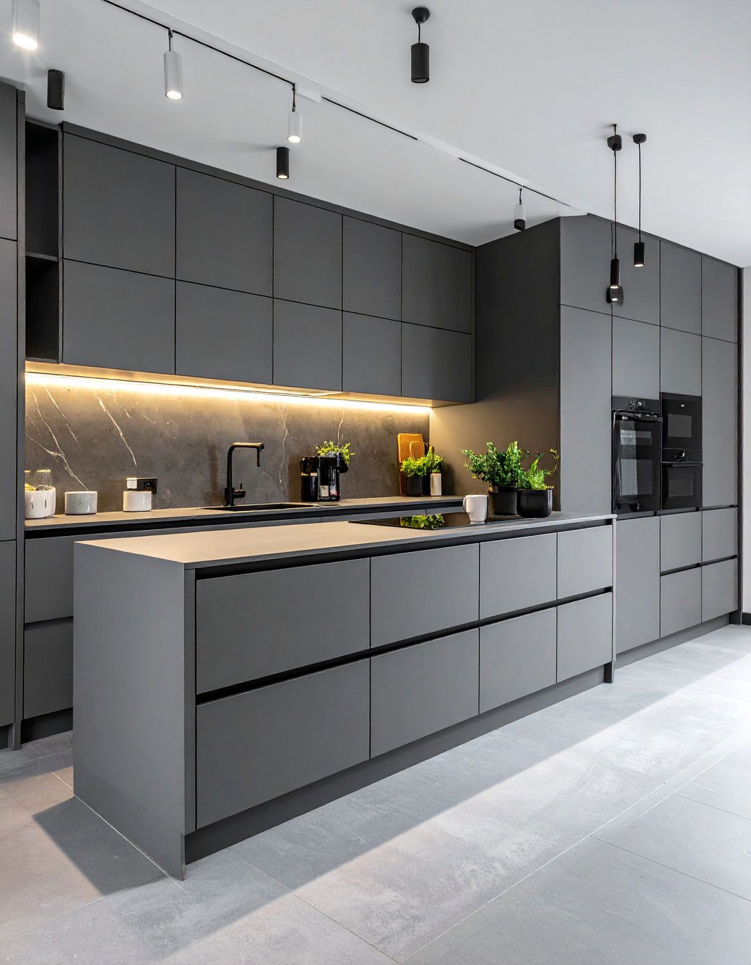 Galley Kitchen with Handleless Cabinetry - 40 Galley Kitchen Ideas to Maximize Your Space