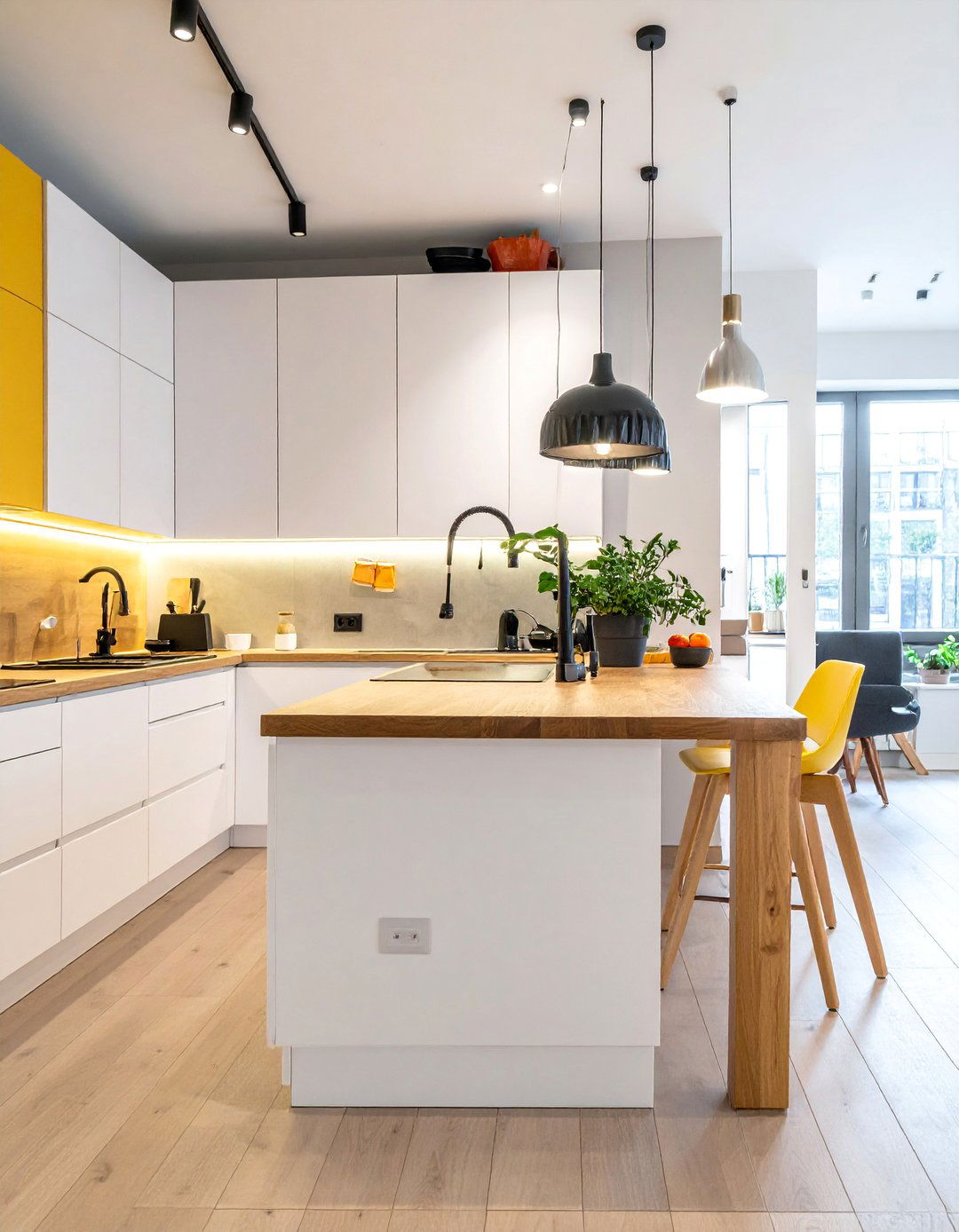 Galley Kitchen with Multi Functional Furniture - 40 Galley Kitchen Ideas to Maximize Your Space