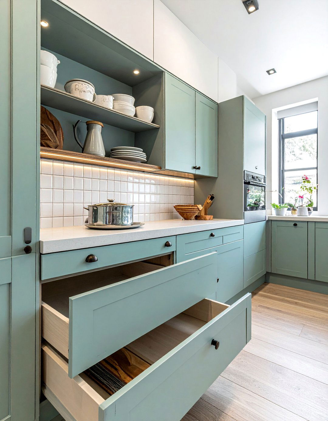 Galley Kitchen with Toe Kick Drawers - 40 Galley Kitchen Ideas to Maximize Your Space