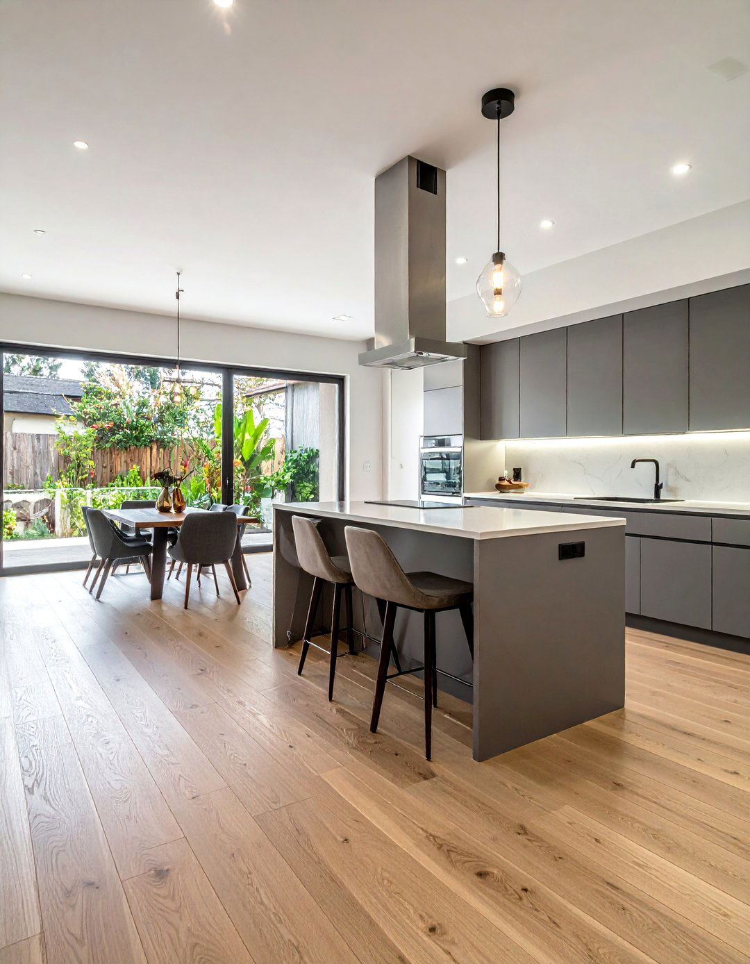 Galley Kitchen with a Continuous Flooring Material - 40 Galley Kitchen Ideas to Maximize Your Space