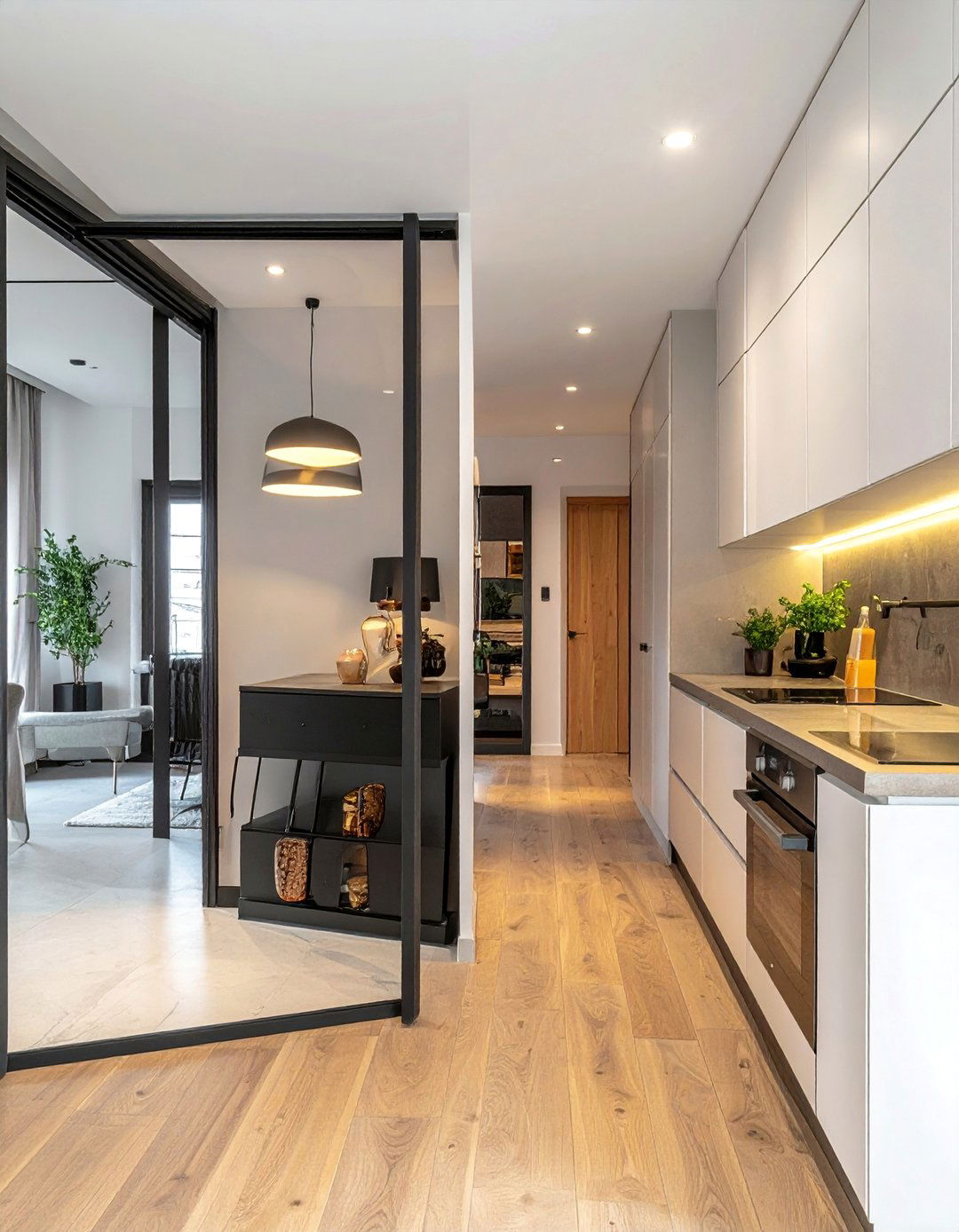 Galley Kitchen with a Pocket Door - 40 Galley Kitchen Ideas to Maximize Your Space