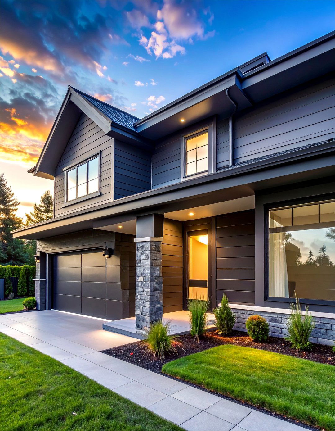 Galvanized Steel Gutter System - 35 Modern House Exterior Design Ideas for a Sleek Look