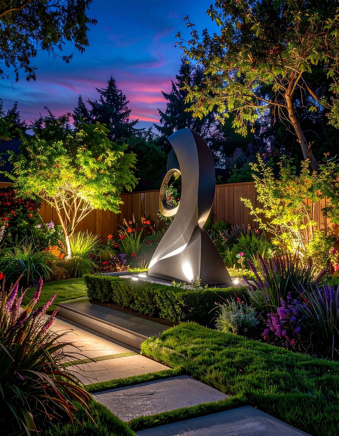 Garden Art Highlighting Systems - 40 Backyard Lighting Ideas to Illuminate Your Space