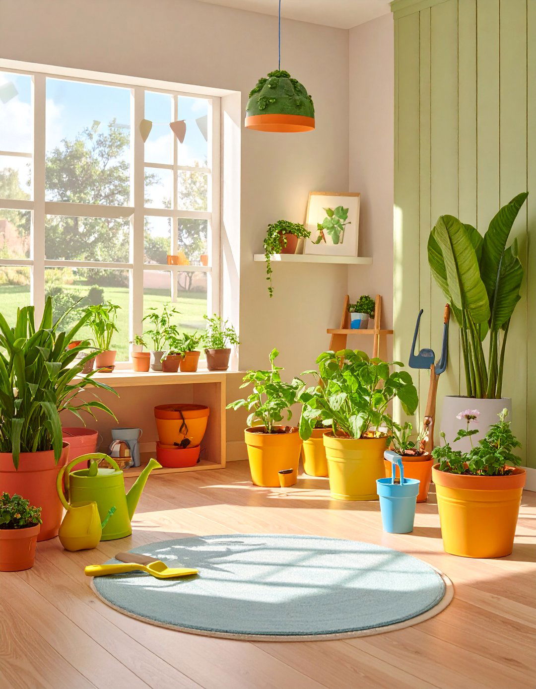 Garden Growing Corner - 40 Fun and Functional Playroom Ideas for Kids