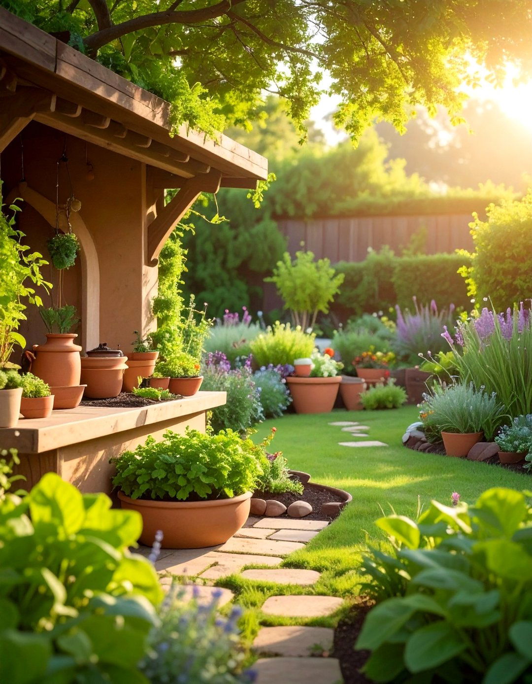 Garden Integrated Natural Design - 20 Mud Kitchen Ideas for Outdoor Play Fun