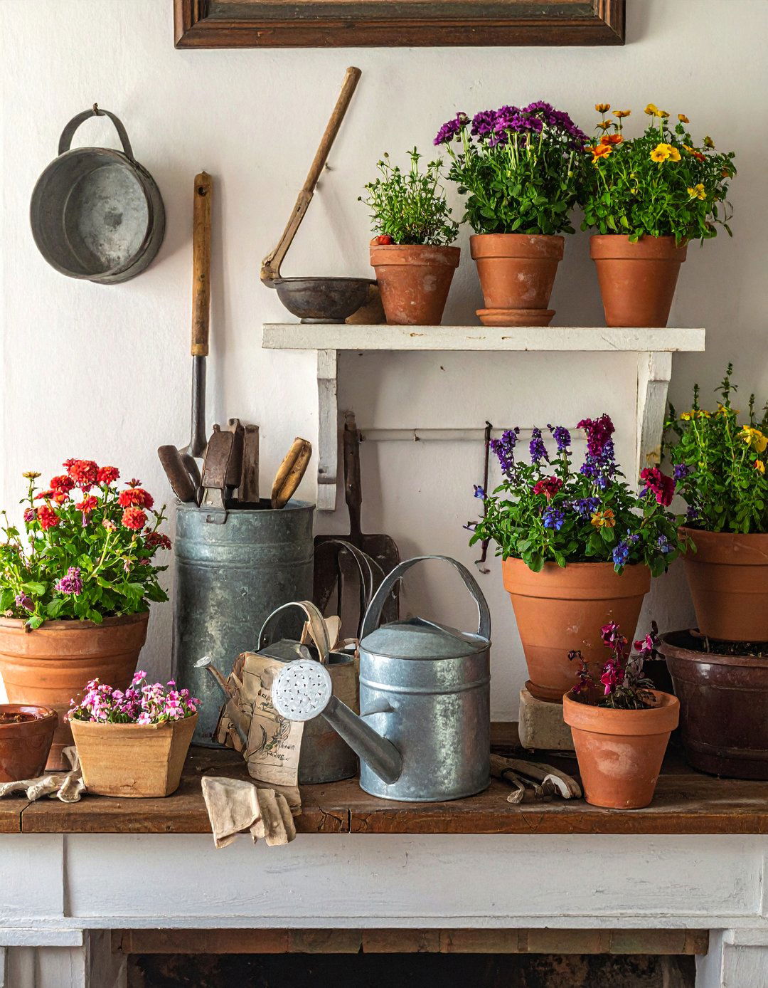 Garden Shed Rustic Charm - 40 Stylish Mantel Decor Ideas for Every Season