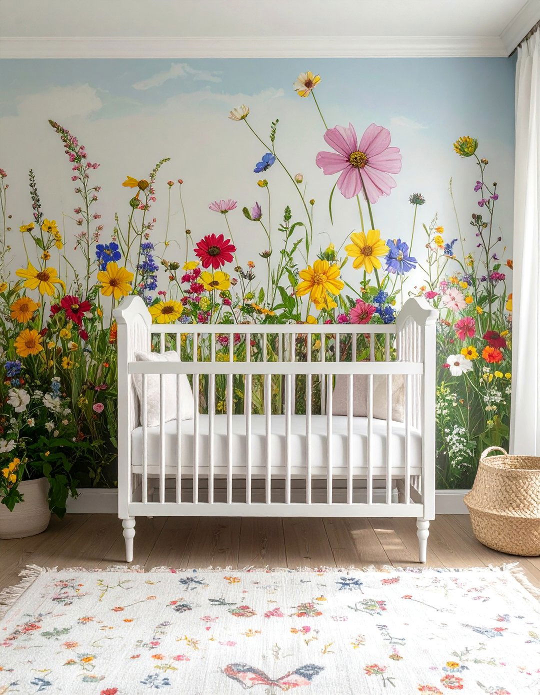 Garden Wildflower Themed Nursery - 20 Nature Themed Nursery Ideas for a Serene Space
