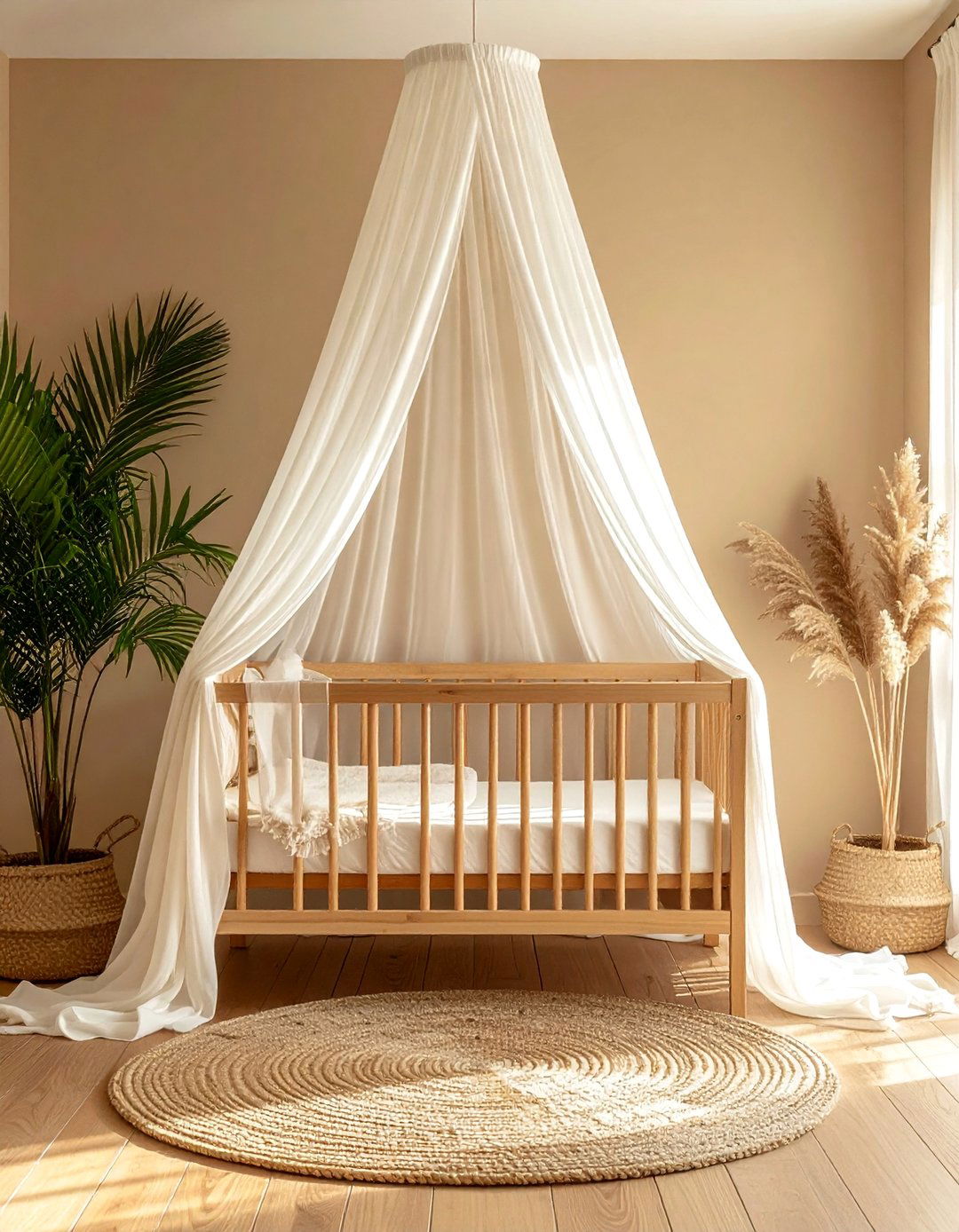 Gauzy Canopy Over the Crib - 25 Safari Nursery Decor Ideas for a Wild Theme