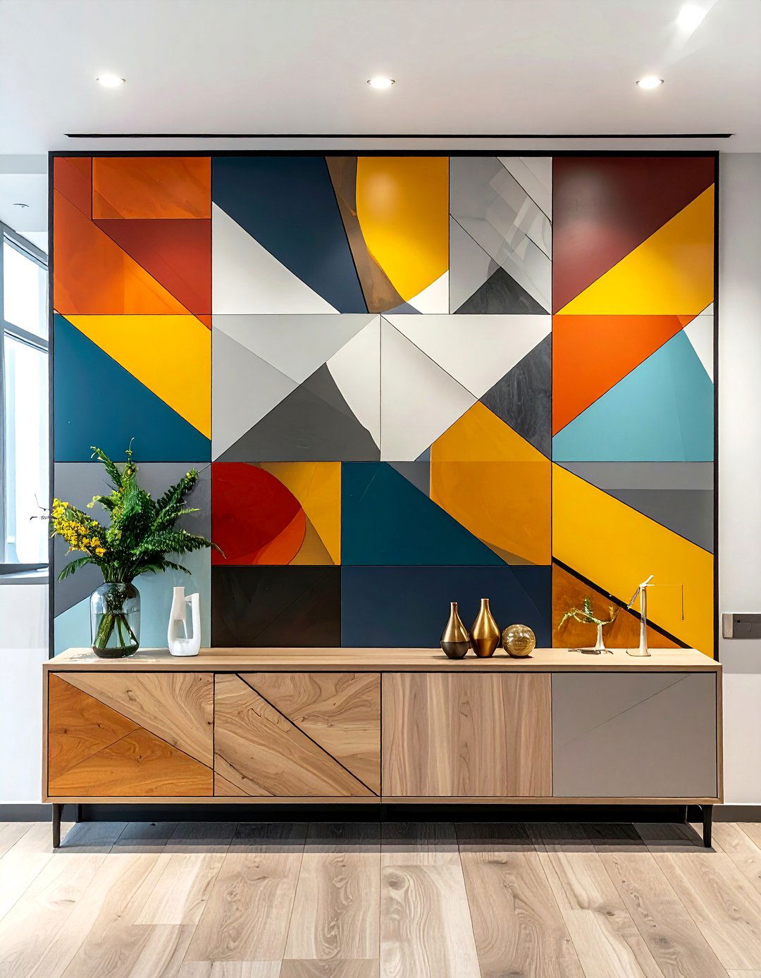 Geometric Modern Patterns - 40 Stylish Mantel Decor Ideas for Every Season