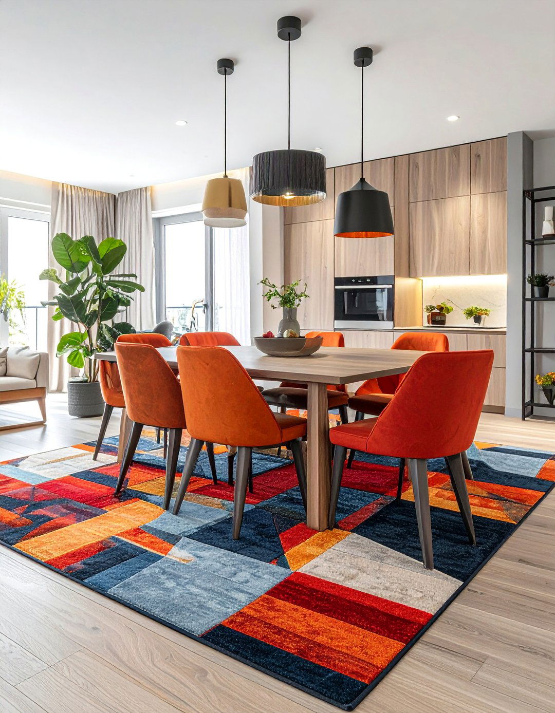 Geometric Pattern Rugs - 40 Dining Room Decor Ideas to Elevate Your Meals
