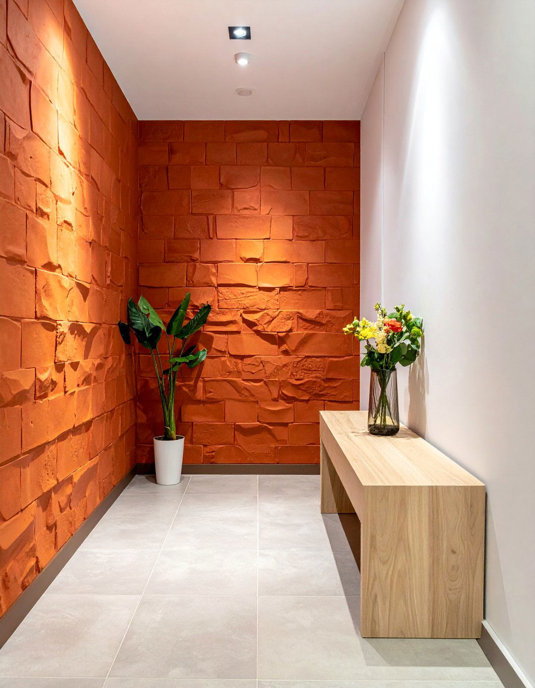 German Schmear Brick Accent Wall - 20 Brick Accent Wall Ideas for Modern Home Design