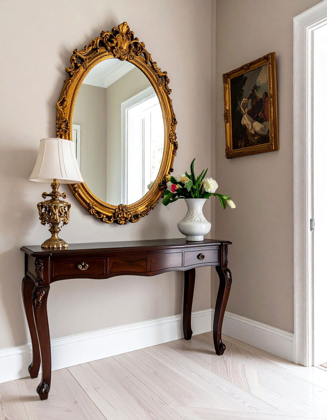 Gilt Framed Mirrors and Artwork - 30 Traditional Interior Design Ideas for Timeless Homes