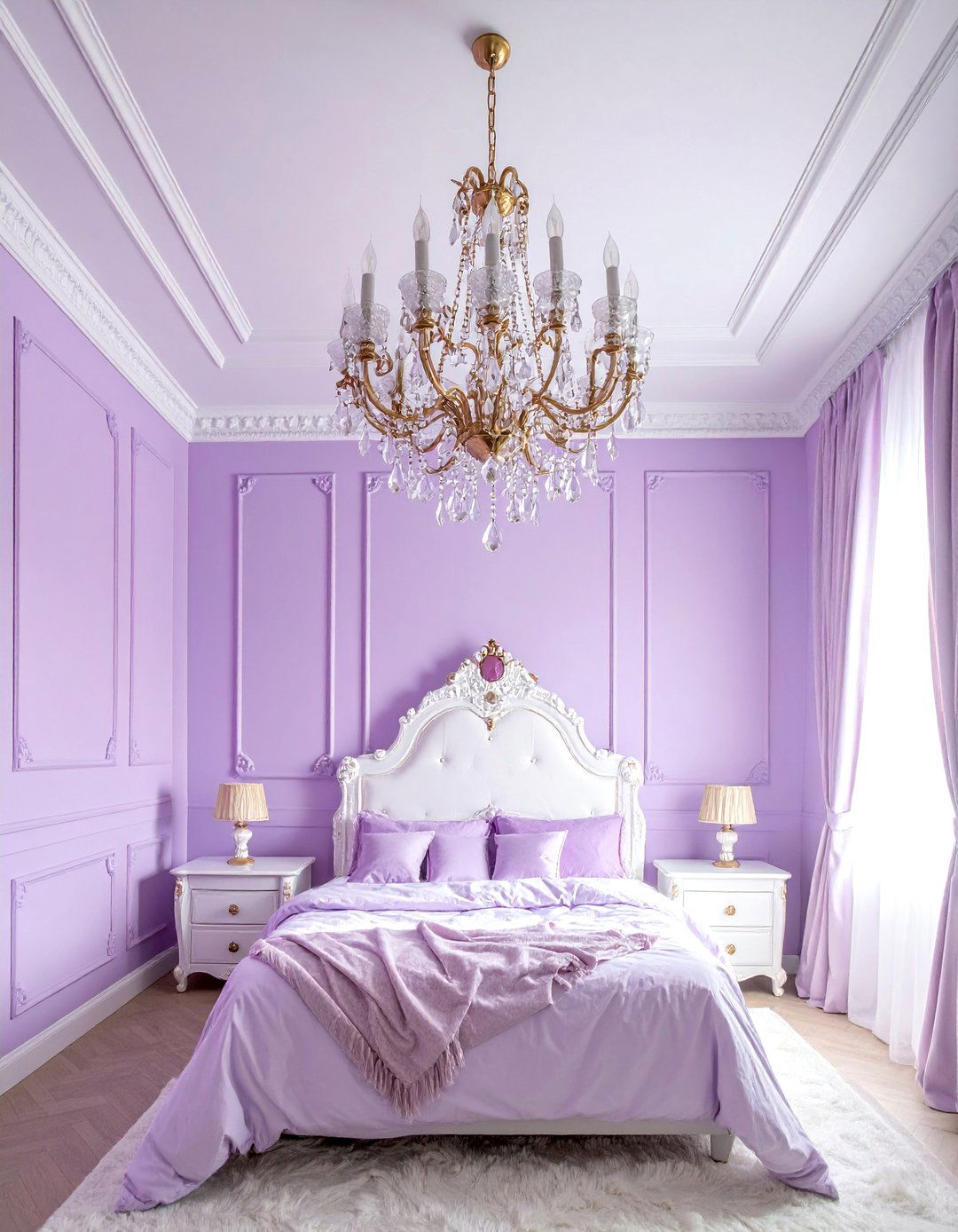 Glimmering Crystal Chandelier - 25 Princess Room Ideas for a Dreamy Kids Room