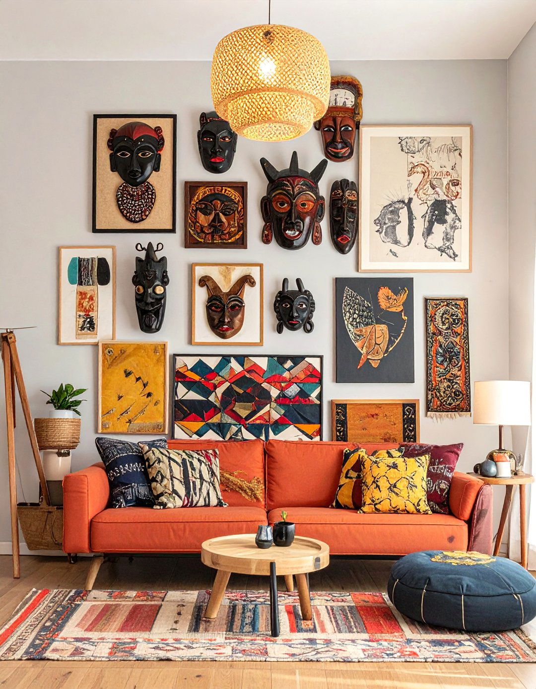 Global Eclectic Gallery Wall - 40 Gallery Wall Ideas to Showcase Your Style
